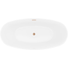 Mexen Lira freestanding bath pattern 170 x 80 cm, white, brushed copper overflow - 52831708000-65