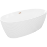 Mexen Lira freestanding bathtub pattern 170 x 80 cm, white, brushed copper overflow - 52831708000-65