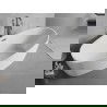 Mexen Lira freestanding bathtub model 170 x 80 cm, white, overflow gun gray brushed - 52831708000-66