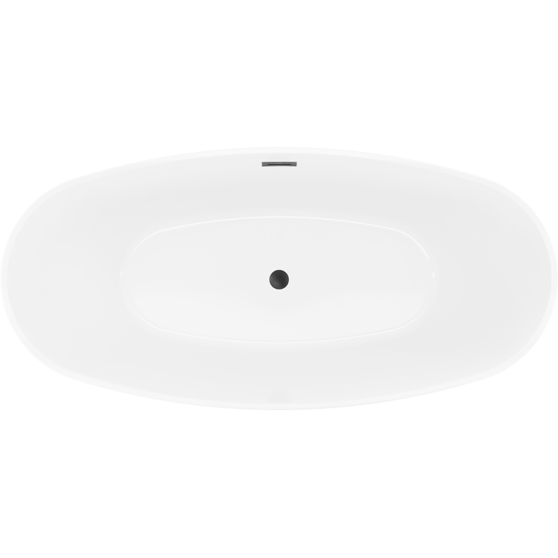 Mexen Lira freestanding bathtub pattern 170 x 80 cm, white, black overflow - 52831708000-70