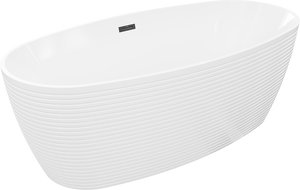 Mexen Lira freestanding bathtub pattern 170 x 80 cm, white, black overflow - 52831708000-70
