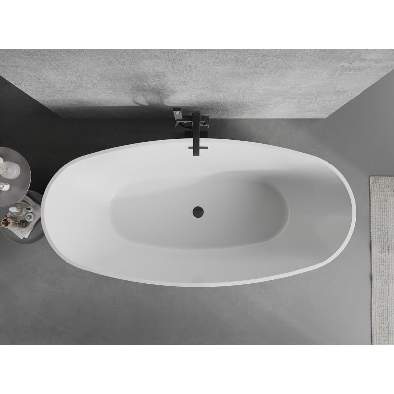 Mexen Lira freestanding bathtub pattern 170 x 80 cm, white, black overflow - 52831708000-70