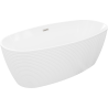 Mexen Lira freestanding bathtub pattern 170 x 80 cm, white, brushed nickel overflow - 52831708000-97