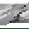 Mexen Lira freestanding bathtub pattern 170 x 80 cm, white, brushed nickel overflow - 52831708000-97