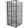 Mexen Mist-F folding shower cabin left 110 x 110 cm, black grid, black - 8A6T-110-110-70-77-L
