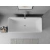 Mexen Nila freestanding ribbed bathtub 170 x 75 cm, white, chrome overflow - 52841708000-01
