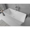 Mexen Nila freestanding ribbed bathtub 170 x 75 cm, white, chrome overflow - 52841708000-01