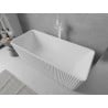 Mexen Nila freestanding fluted bathtub 170 x 75 cm, white, white overflow - 52841708000-20