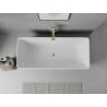 Mexen Nila freestanding fluted bathtub 170 x 75 cm, white, gold overflow - 52841708000-50