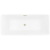 Mexen Nila free-standing fluted bath 170 x 75 cm, white, overflow gold - 52841708000-50