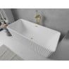 Mexen Nila freestanding fluted bathtub 170 x 75 cm, white, gold overflow - 52841708000-50