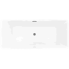 Mexen Nila freestanding fluted bathtub 170 x 75 cm, white, gun gray brushed overflow - 52841708000-66
