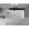 Mexen Nila freestanding fluted bathtub 170 x 75 cm, white, black overflow - 52841708000-70