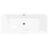 Mexen Nila freestanding fluted bathtub 170 x 75 cm, white, black overflow - 52841708000-70