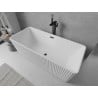 Mexen Nila freestanding fluted bathtub 170 x 75 cm, white, black overflow - 52841708000-70