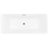 Mexen Nila freestanding fluted bathtub 170 x 75 cm, white, gun metal overflow - 52841708000-95
