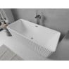 Mexen Nila freestanding fluted bathtub 170 x 75 cm, white, gun metal overflow - 52841708000-95