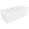 Mexen Nila freestanding fluted bathtub 170 x 75 cm, white, brushed nickel overflow - 52841708000-97