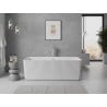 Mexen Nila freestanding fluted bathtub 170 x 75 cm, white, brushed nickel overflow - 52841708000-97