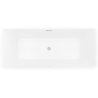 Mexen Nila freestanding ribbed bathtub 170 x 75 cm, white, brushed nickel overflow - 52841708000-97