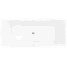 Mexen Nila freestanding ribbed bathtub 170 x 75 cm, white/black, chrome overflow - 52841708075-01