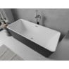 Mexen Nila freestanding ribbed bathtub 170 x 75 cm, white/black, chrome overflow - 52841708075-01