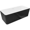 Mexen Nila freestanding fluted bathtub 170 x 75 cm, white/black, white overflow - 52841708075-20