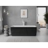 Mexen Nila freestanding fluted bathtub 170 x 75 cm, white/black, white overflow - 52841708075-20