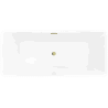 Mexen Nila free-standing fluted bathtub 170 x 75 cm, white/black, gold overflow - 52841708075-50