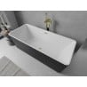 Mexen Nila free-standing fluted bathtub 170 x 75 cm, white/black, gold overflow - 52841708075-50