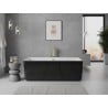 Mexen Nila free-standing fluted bathtub 170 x 75 cm, white/black, gold overflow - 52841708075-50