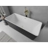 Mexen Nila freestanding fluted bathtub 170 x 75 cm, white/black, brushed gold overflow - 52841708075-55