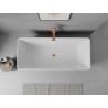 Mexen Nila freestanding ribbed bathtub 170 x 75 cm, white/black, overflow pink gold - 52841708075-60