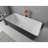 Mexen Nila freestanding ribbed bathtub 170 x 75 cm, white/black, overflow pink gold - 52841708075-60