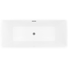 Mexen Nila freestanding fluted bathtub 170 x 75 cm, white/black, gun gray brushed overflow - 52841708075-66