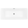 Mexen Nila freestanding fluted bathtub 170 x 75 cm, white/black, black overflow - 52841708075-70