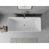 Mexen Nila freestanding fluted bathtub 170 x 75 cm, white/black, overflow gun metal - 52841708075-95