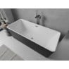 Mexen Nila freestanding fluted bathtub 170 x 75 cm, white/black, overflow gun metal - 52841708075-95