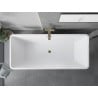 Mexen Tava freestanding ribbed bathtub 170 x 75 cm, white, gold overflow - 52851707500-50