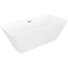Mexen Tava freestanding grooved bathtub 170 x 75 cm, white, gun metal overflow - 52851707500-95