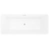 Mexen Tava freestanding ribbed bathtub 170 x 75 cm, white, brushed nickel overflow - 52851707500-97