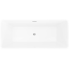 Mexen Tava freestanding fluted bathtub 170 x 75 cm, white/black, chrome overflow - 52851707575-01