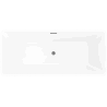 Mexen Tava freestanding ribbed bathtub 170 x 75 cm, white/black, gun gray brushed overflow - 52851707575-66