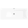 Mexen Tava freestanding ribbed bathtub 170 x 75 cm, white/black, black overflow - 52851707575-70