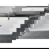 Mexen Tava freestanding ribbed bathtub 170 x 75 cm, white/black, gun metal overflow - 52851707575-95