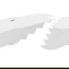 Mexen Yara freestanding fluted bathtub 170 x 75 cm, white, chrome overflow - 52861707500-01