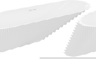 Mexen Yara freestanding fluted bathtub 170 x 75 cm, white, white overflow - 52861707500-20