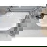 Mexen Yara freestanding fluted bathtub 170 x 75 cm, white, white overflow - 52861707500-20