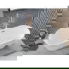 Mexen Yara freestanding fluted bathtub 170 x 75 cm, white, rose gold overflow - 52861707500-60