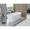 Mexen Yara freestanding fluted bathtub 170 x 75 cm, white, rose gold overflow - 52861707500-60